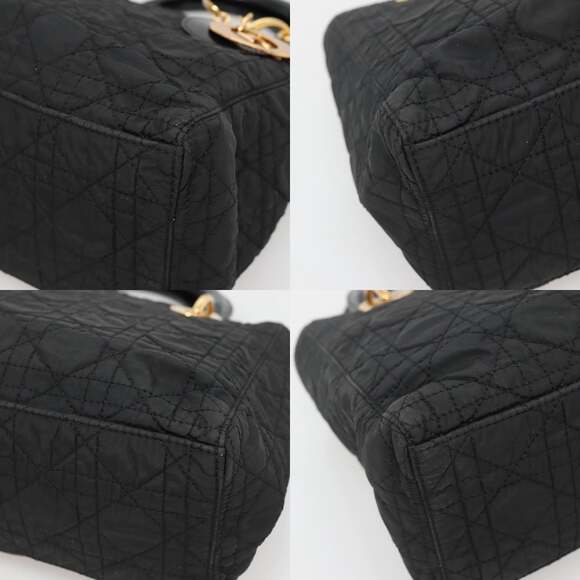 DIOR Canage Hand Bag Nylon Black Gold - Picture 10 of 12